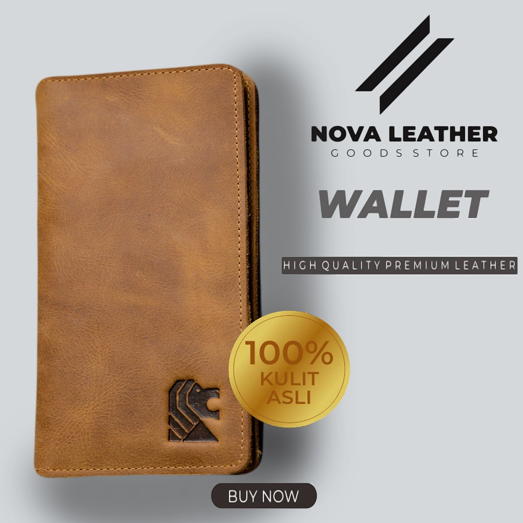 Dompet pria panjang kulit asli original premium laki laki branded