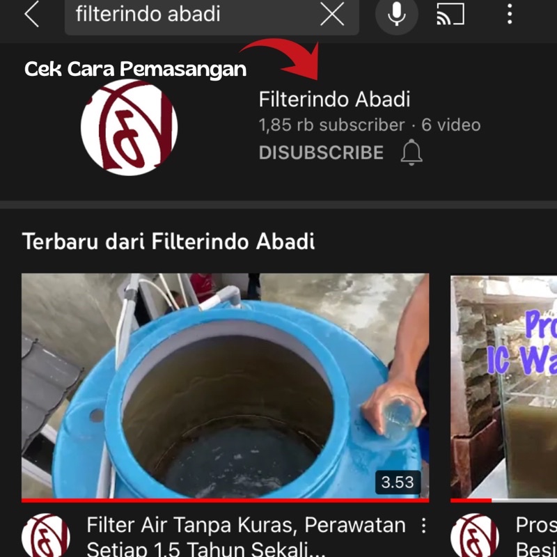 Ic Water Filter, penjernih air Bertahan Hingga 5 tahun, ukuran drat 3/4
