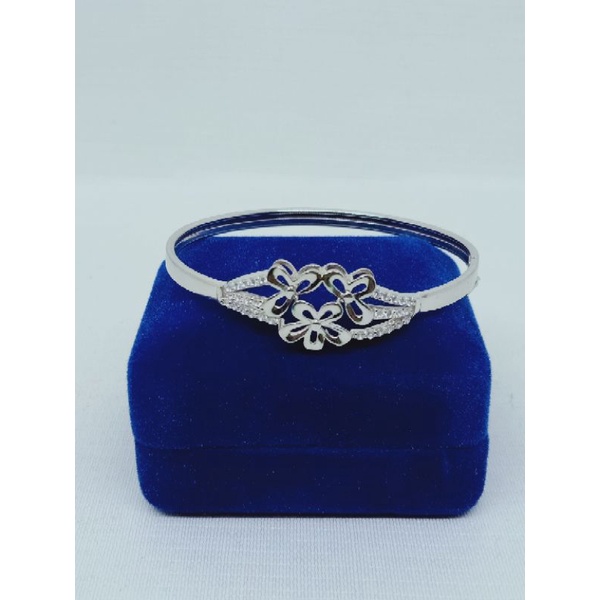 Gelang tangan bangle bunga +mp/ gelang perak asli silver 925 lapis emas/ gelang fashion wanita terbaru