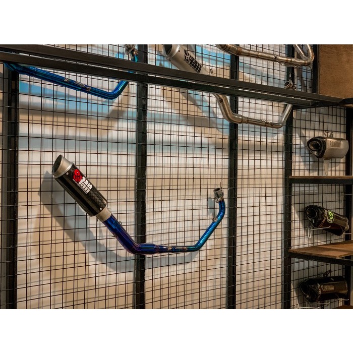 Knalpot villan runner2 carbon heder blue r15 gsx150 cbr150 fu BARANG 100% ORIGINAL