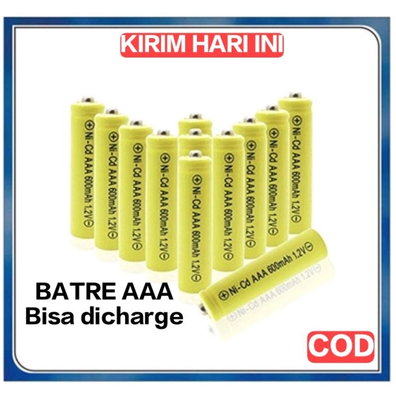 Baterai AA AAA 1.2 V Ni-cd Rechargeable - AAA - A3 600mAh - AA-A2 1000 mAh Yellow