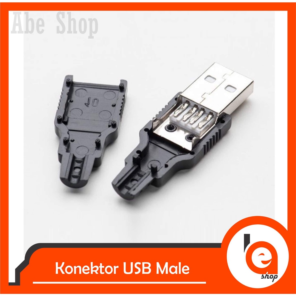 Jual Soket USB Male Dan Female Connector Shell Plug DIY Socket USB Type ...