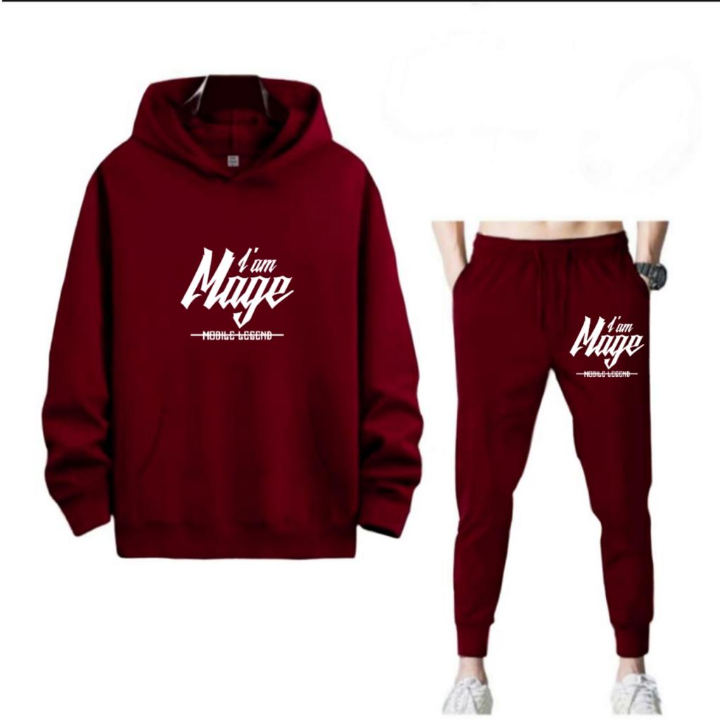 SETELAN I AM MAGE JOGGER DAN HOODIE BAHAN TEBAL NYAMAN DIPAKAI TERLARIS