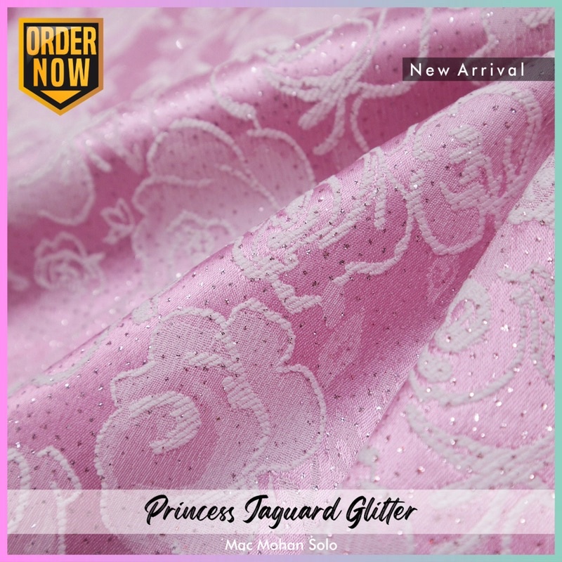 [NEW ARRIVAL] KAIN PRINCESS JAGUARD GLITTER MOTIF TIMBUL TERBARU JAGUAR FLOWER MOTIF BUNGA PER 0.5M UNTUK KEBAYA KUTUBARU GAMIS DRESS SERAGAMAN TUNIK BY MACMOHAN