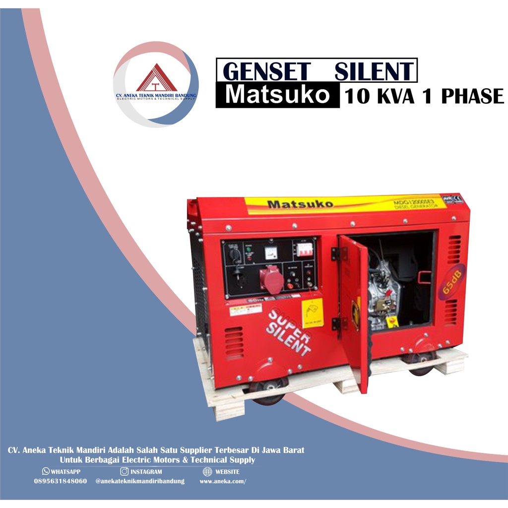 GENSET SILENT SOLAR 'MATSUKO' 10KVA 1 PHASE