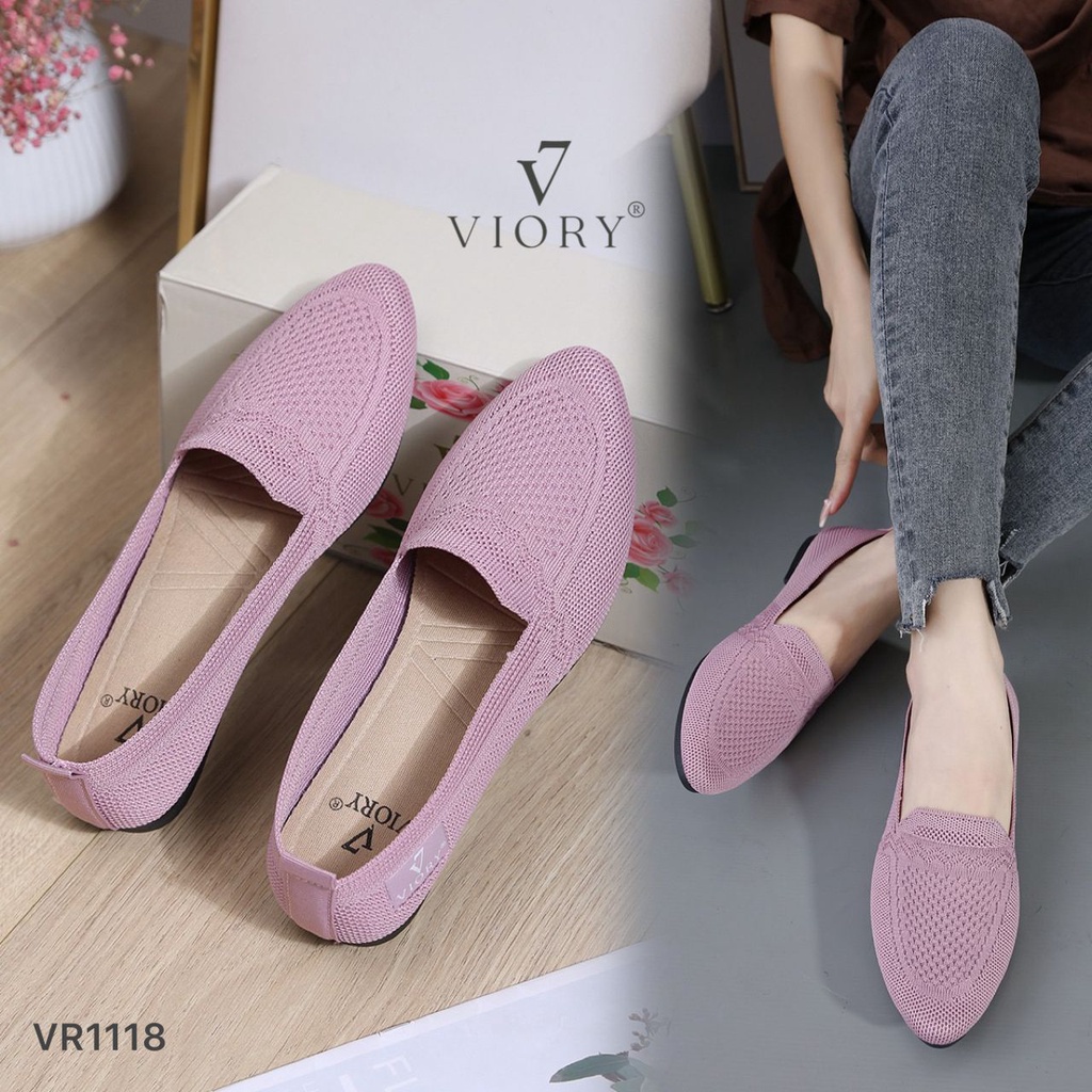 VIORY Sepatu Wanita Flykint Flat Shoes #VR1118 ORIGINAL