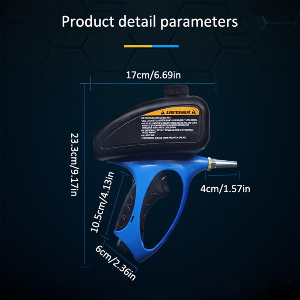 Sand Blaster Gravity Pneumatic Gun Penghilang Karat 90 PSI - SB-255A - Blue