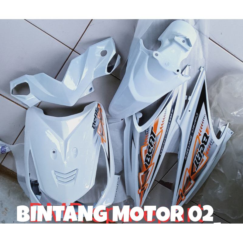 Cover body beat karbu putih body full set halus beat karbu putih