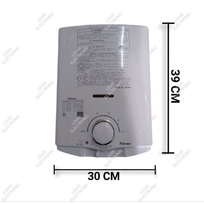 Water Heater Gas Paloma PH-5RX LPG PH5RX Pemanas Air Tabung Gas