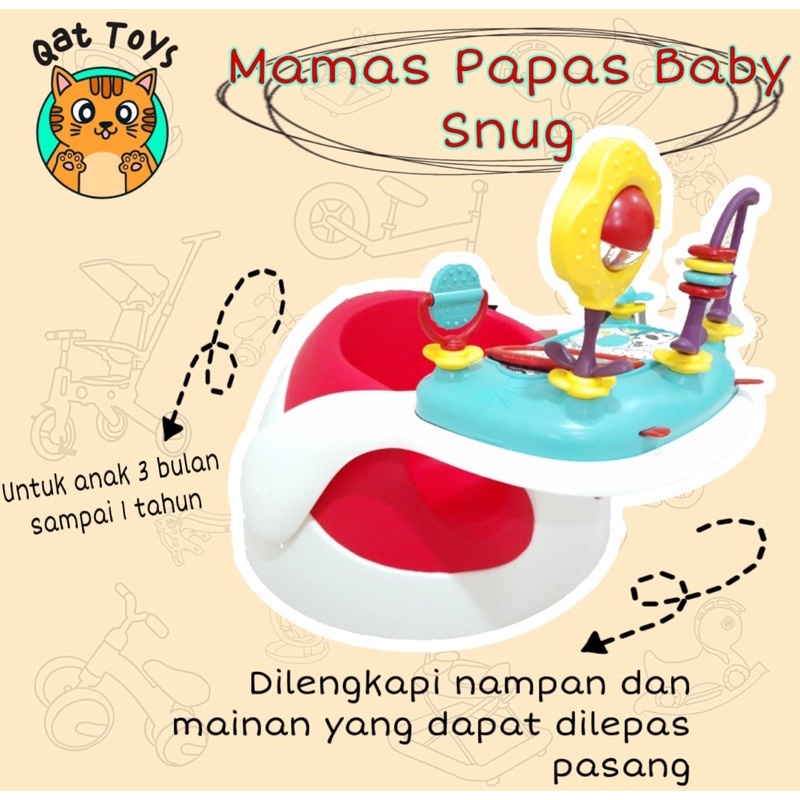 SEWA MAINAN & PERLENGKAPAN BAYI MAMAS & PAPAS BABY SNUG BOOSTER SEAT & ACTIVITY TRAY
