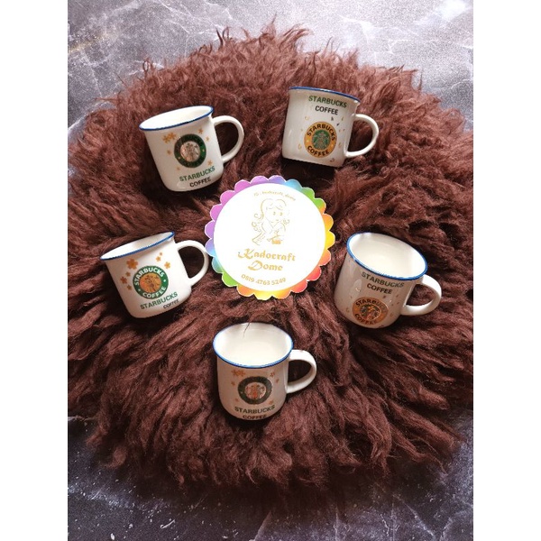 Mug cangkir gelas mini starbucks properti foto newbornprops