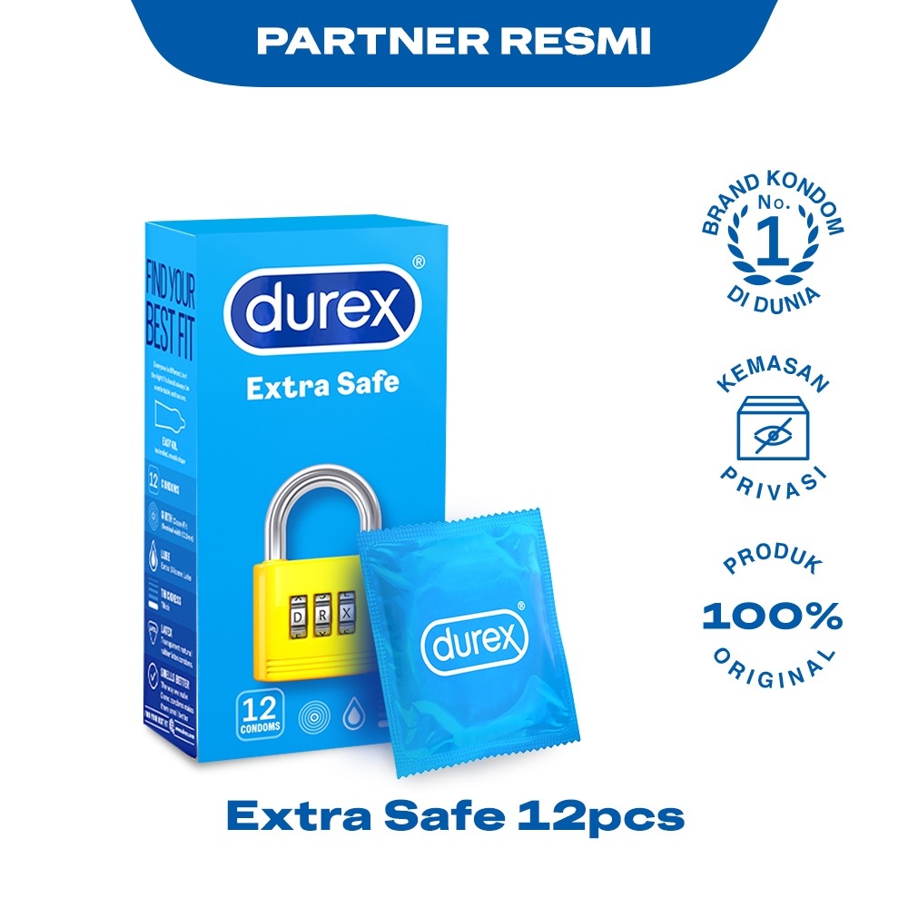 Kondom Durex Extra Safe Pack Isi 12 Pcs