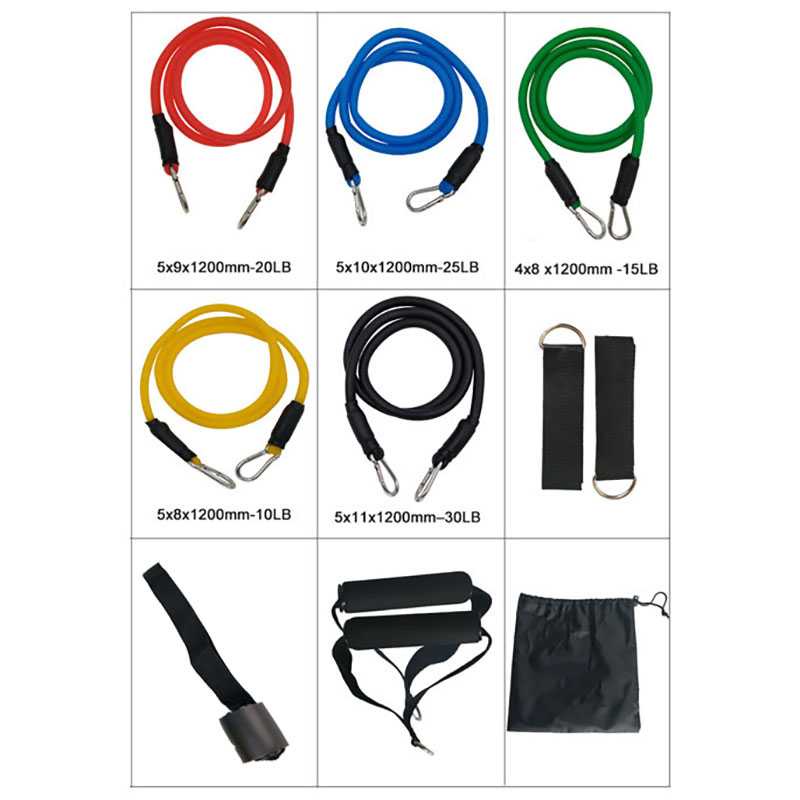 Set Tali Stretching Resistance Band 11 PCS/set - YR2-11