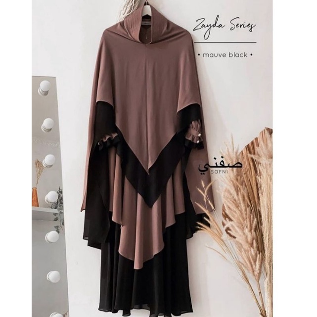 Preloved gamis syari set khimar Zayda & Rainissa By sofni  Murah bukan aljenna bukan saila