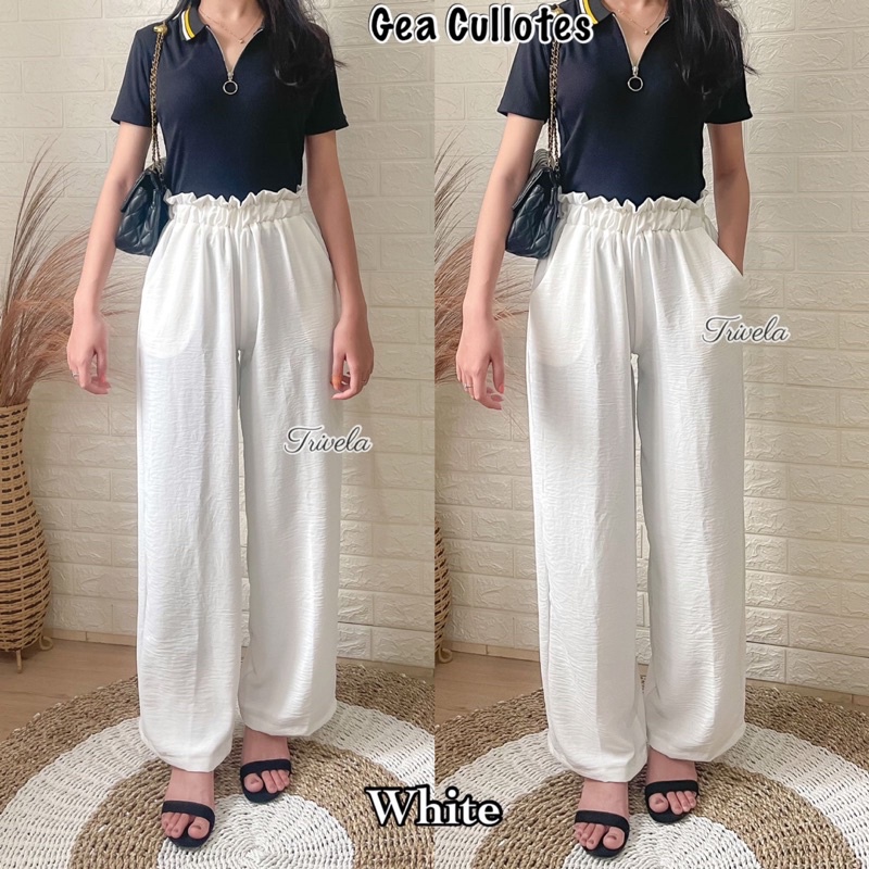 Crinkle Cullotes Pinggang Karet / Cringkel 1905 / Celana Panjang Cringkle Wanita Highwaist / Gea SJJ