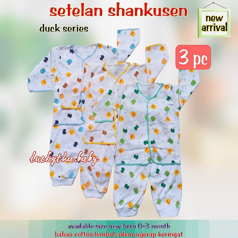 [3pcs] setelan SHANKUSEN pendek newborn / setelan bayi shankusen pendek / set shankusen pendek