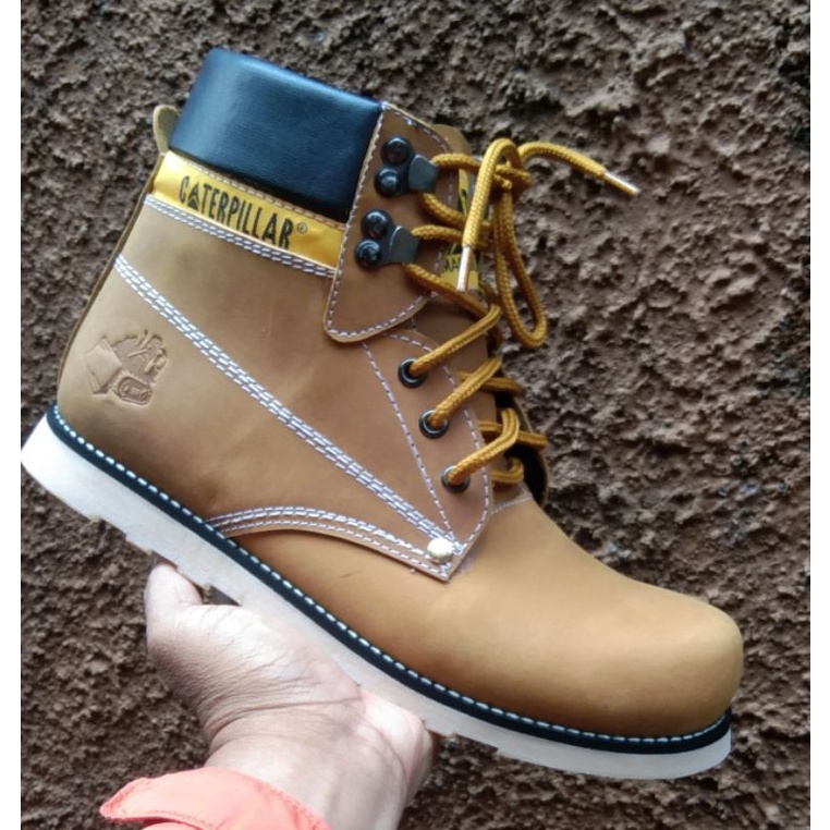 SEPATU BOOT UJUNG BESI KULIT ASLI UNTUK PRIA