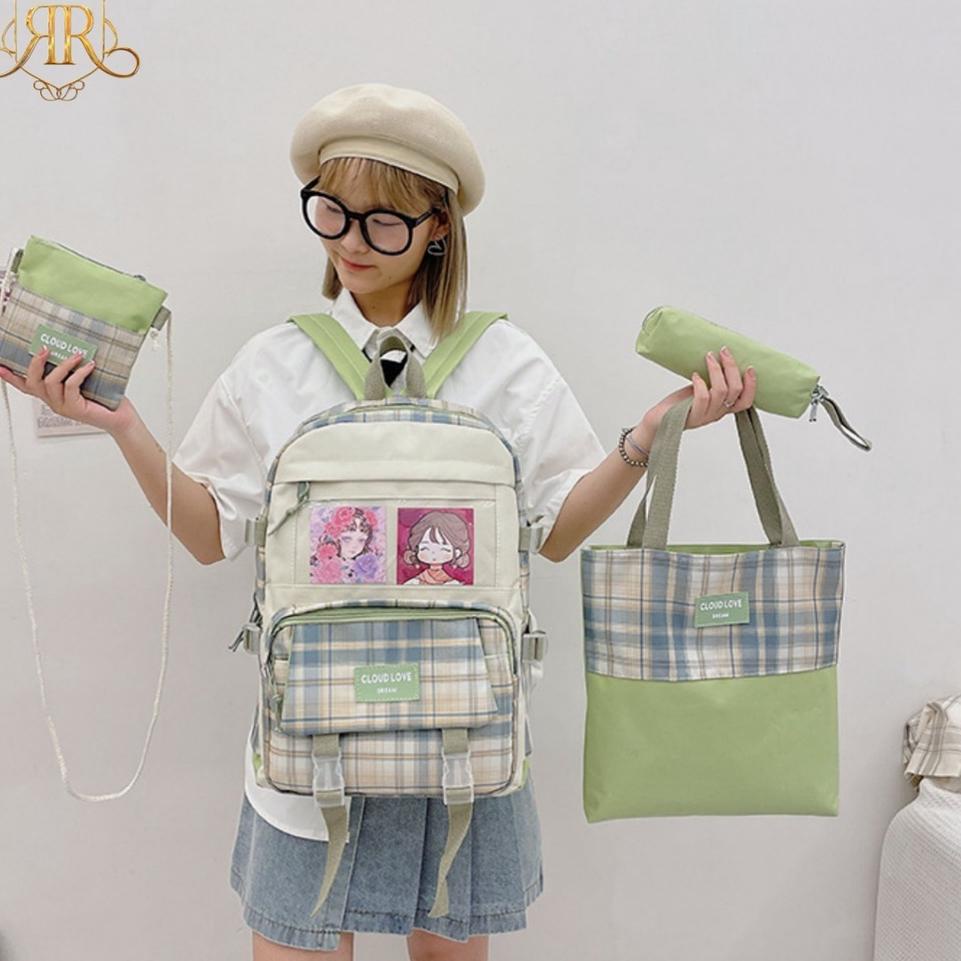 Cek Disini--Tas Sekolah Anak CLOUD LOVE / Tas 4 in 1/ Tas Anak Perempuan / Tas Anak Karakter / Ranse