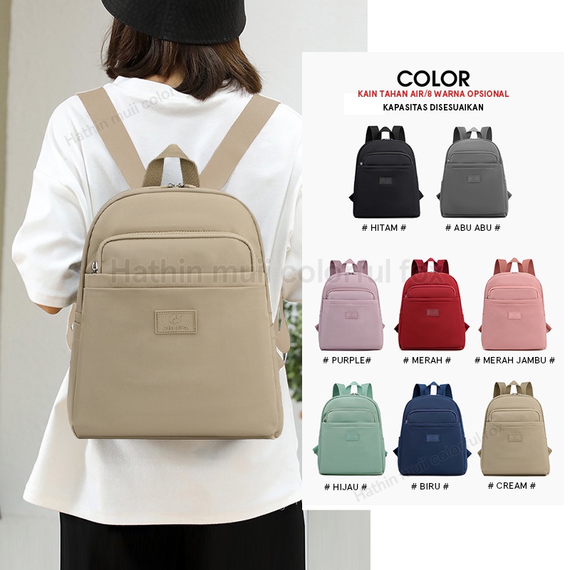 COLORFUL FOX 0454  Laptop bag Wanita Backpack Wanita Remaja Tas Anti Air Tas Ransel  - Hathin muii