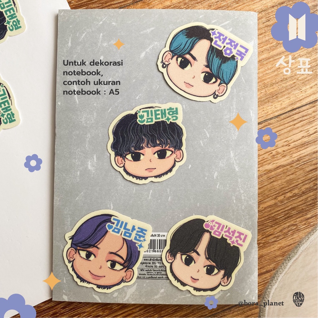 MINI STICKER GLITTER BTS DEKORASI HP (JIN, V, JUNGKOOK, RAPMONSTER, SUGA, JHOPE, JIMIN)