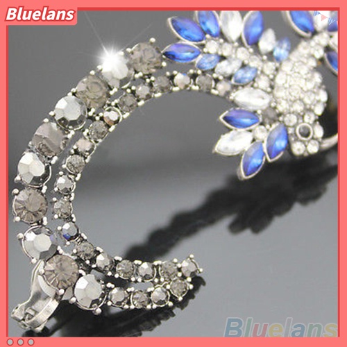 1pc Anting Berlian Imitasi Bentuk Burung Hummingbird Gaya Vintage Untuk Wanita