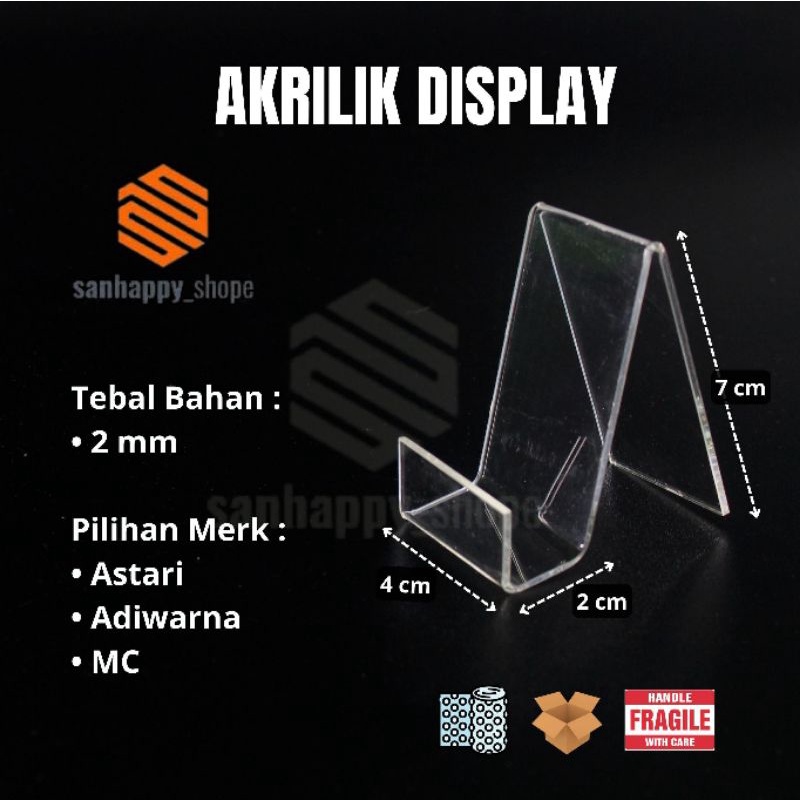 Akrilik display stand dompet cowo kecil | Akrilik dompet cowok murah | akrilik cowo 2mm