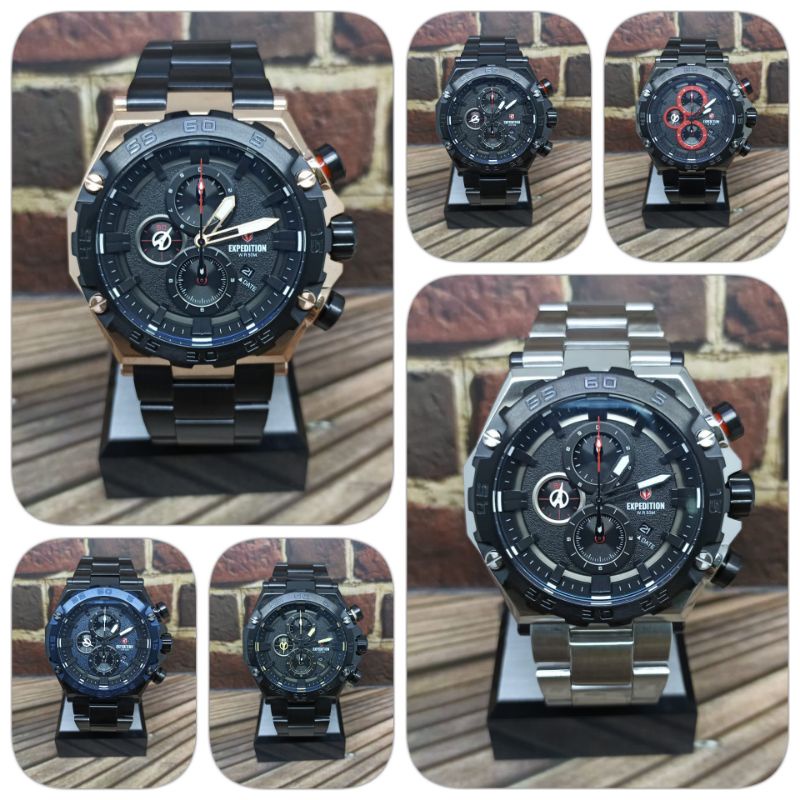 Jam tangan pria EXPEDITION E6797, sport chronograph, ORIGINAL, bergaransi resmi internasional.