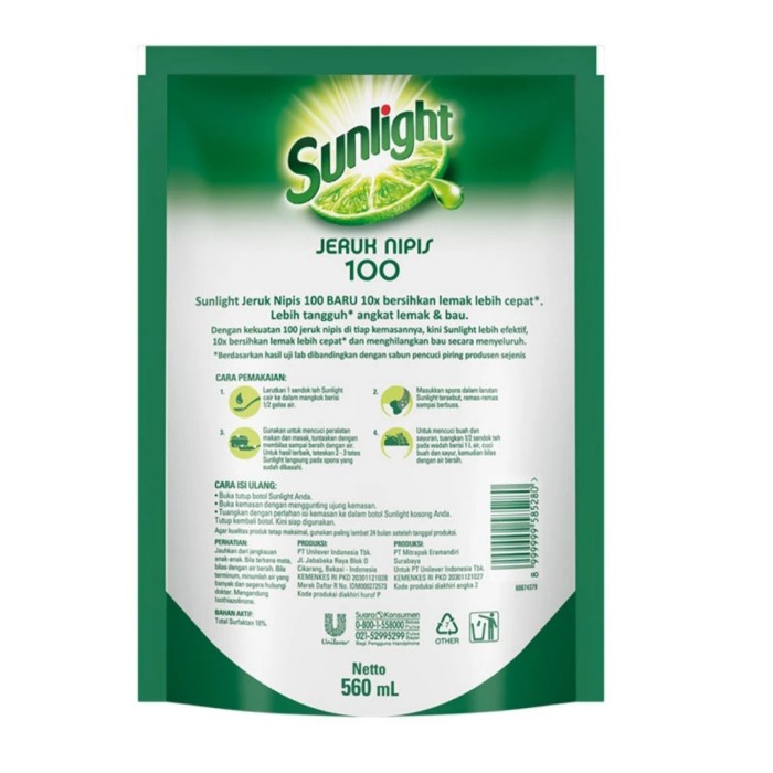 Sunlight Jeruk 460 ML