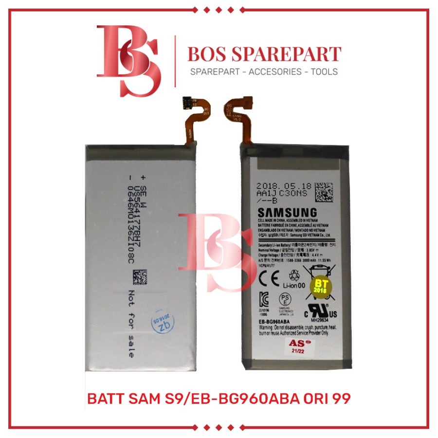 BATTERY SAMSUNG S9 / EB - BG960ABA ORI 99