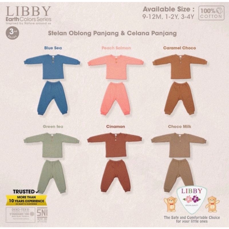 Libby Earth Colors Series 2 Setelan Baju Lengan Panjang Celana Panjang