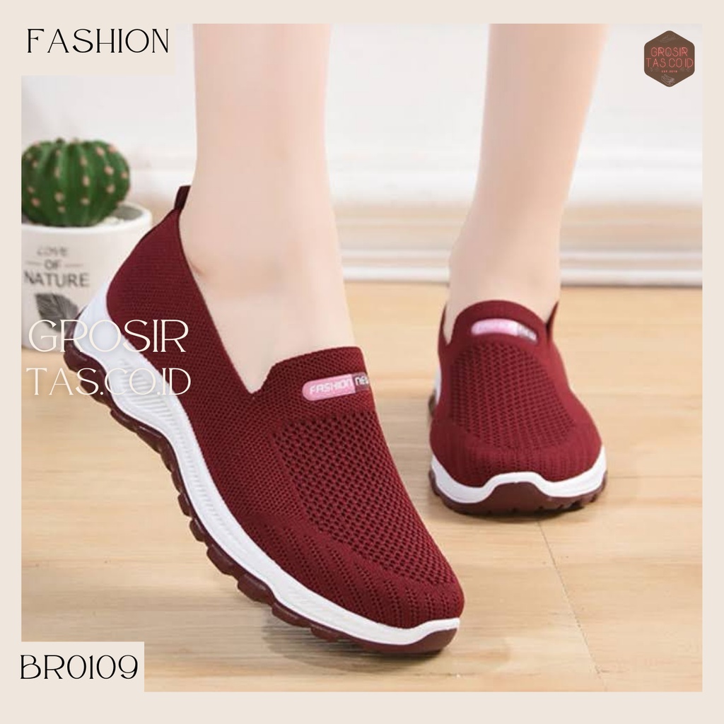 GROSIRTAS LV0109 Sepatu Slip On Wanita Import Sepatu Sport Slip On Fashion Sport Shoes Wanita Korean