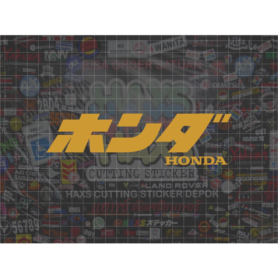 Cutting Sticker Honda Jepang Kanji Ukuran 20 Cm Untuk Mobil Motor