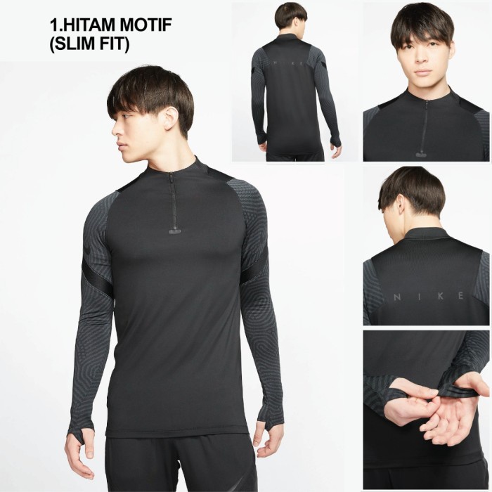 Menakjubkan Baju Training Lengan Panjang Kaos Sepeda Nike Dry Fit Strike Drill Gym Berkualitas