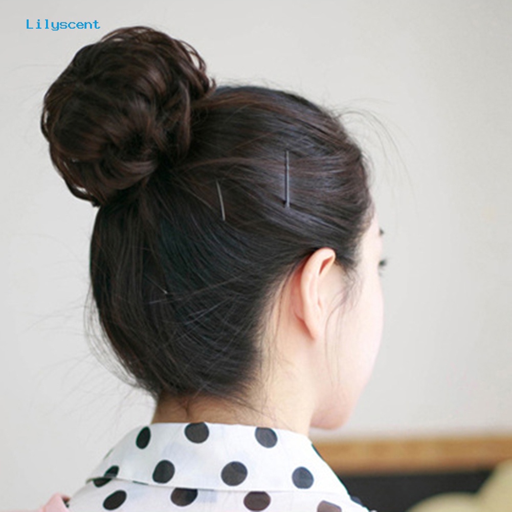 Rambut Palsu Model Bun Keriting Gelombang Messy Chignon Untuk Wanita