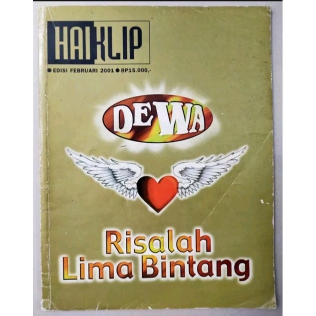 Majalah Hai Klip Februari 2001 - DEWA Risalah Lima Bintang
