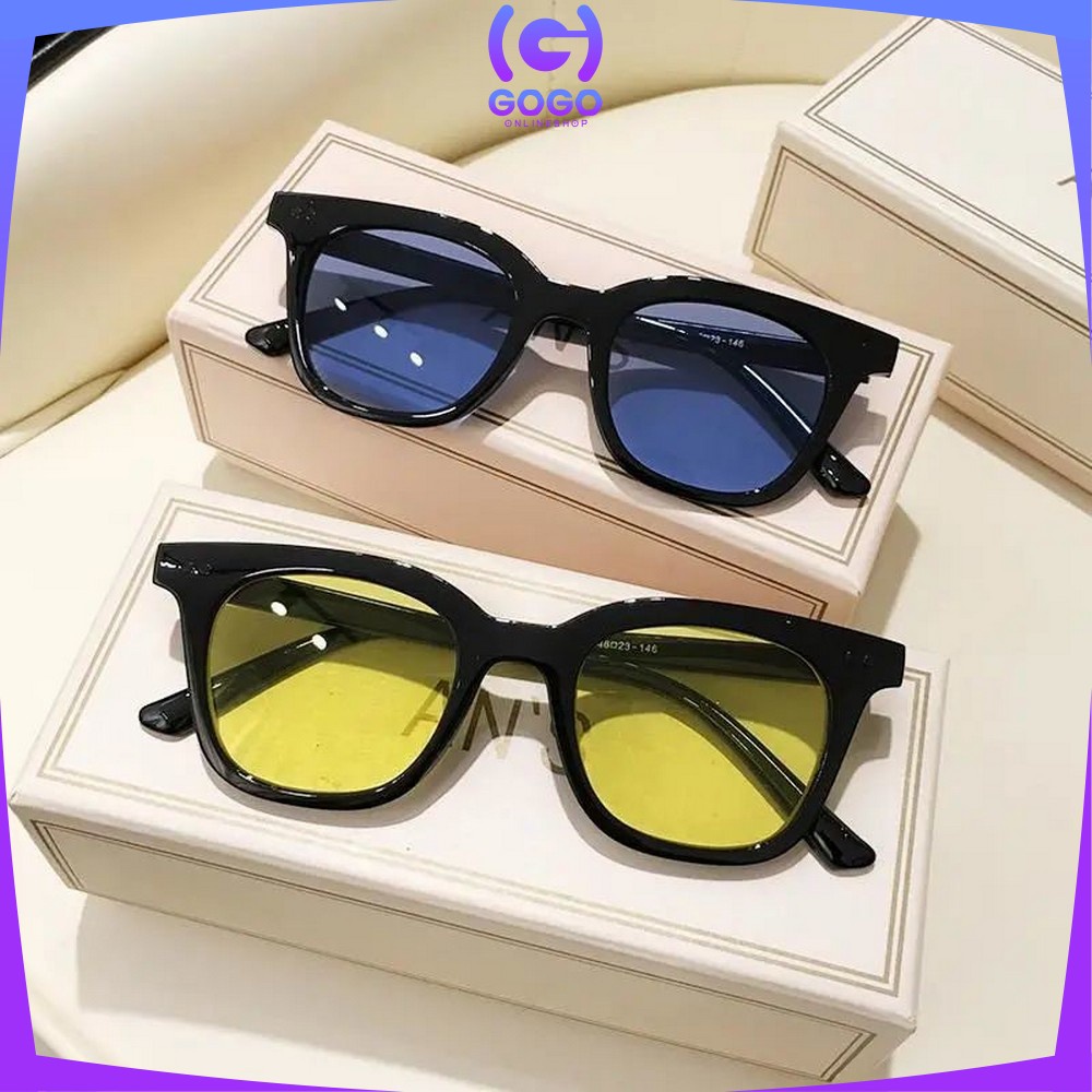 GOGO-C663 C665 Kaca Mata Rainbow Fashion Unisex Gaya Korea Candy Color Square / Kacamata Hitam Wanita Pria Sunglasses Korean Fashion Import