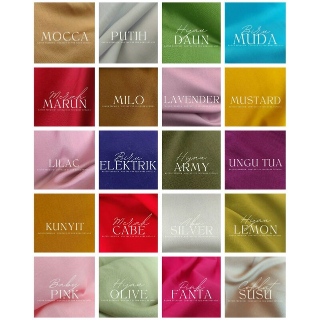 KAIN KATUN RAYON POLOS VISCOSE  PREMIUM UNIQLO,BAHAN PAJAMAS DAILAY harga (0.50 Meter)