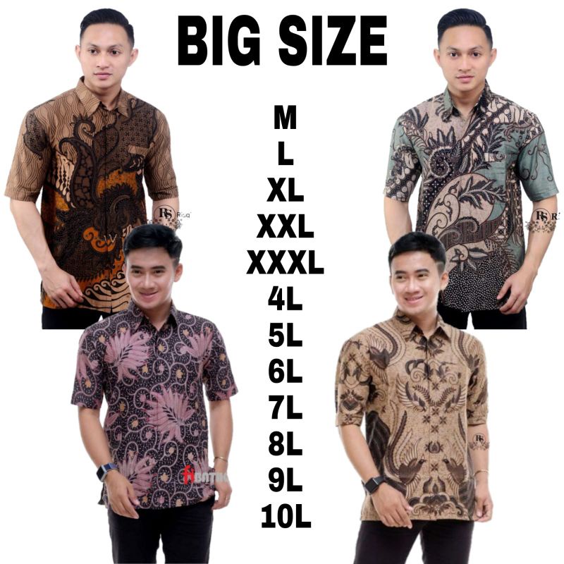 Kemeja batik lengan pendek/ batik pria / size jumbo