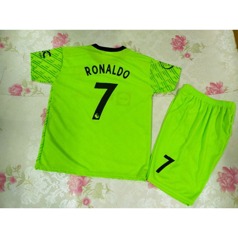 SETELAN BAJU BOLA ANAK M.U STABILO EDISI RONALDO USIA 6-9THN