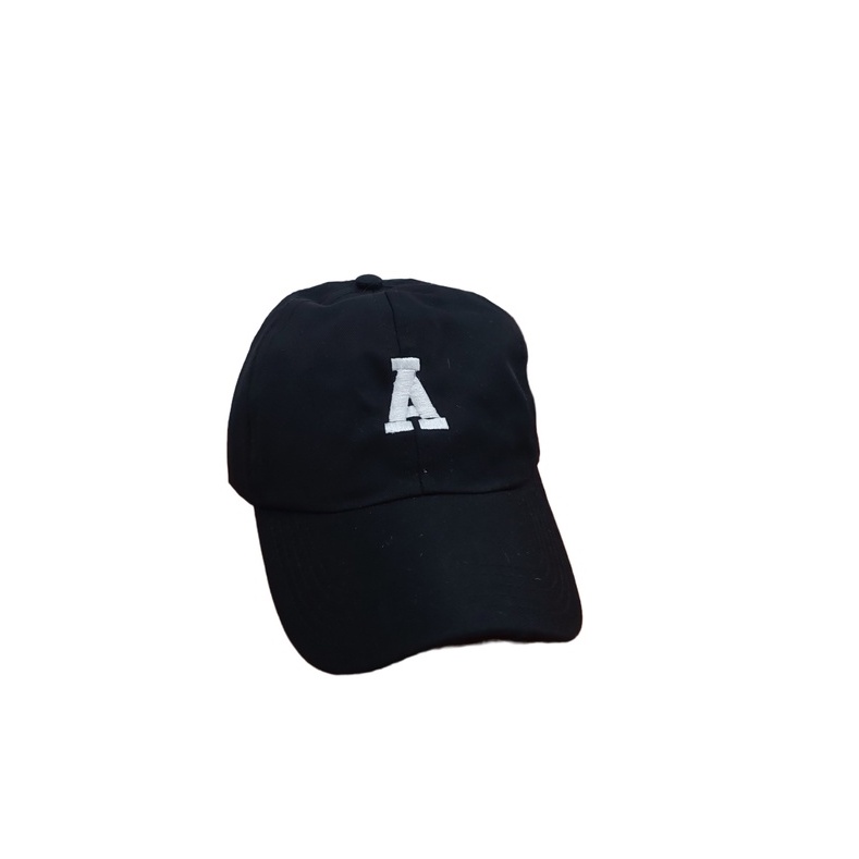 TOPI ALPHABET / TOPI BASEBALL BORDIR HURUF A-Z UNISEX REMAJA DEWASA