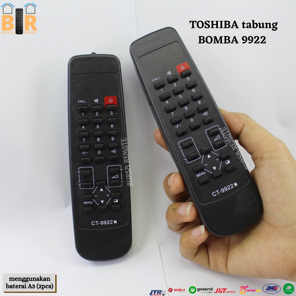 Remot Remote TV TOSHIBA Tabung BOMBA tanpa setting series