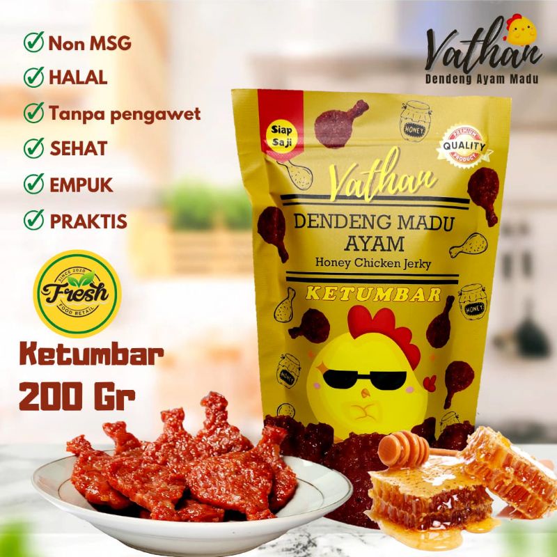 

CEMILAN DENDENG AYAM MADU VATHAN KETUMBAR 200 Gr HALAL CEPAT SAJI NON MSG NON PENGAWET MANIS GURIH