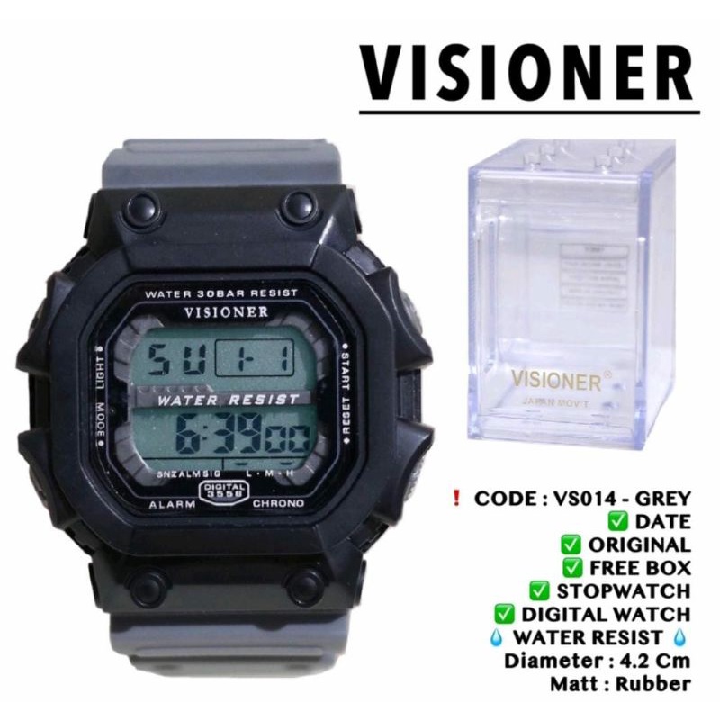 Water Resistant!!! Jam Tangan Visioner Jam Tangan Digital Led Jam Tangan Pria Outdoor Bisa Bayar Ditempat