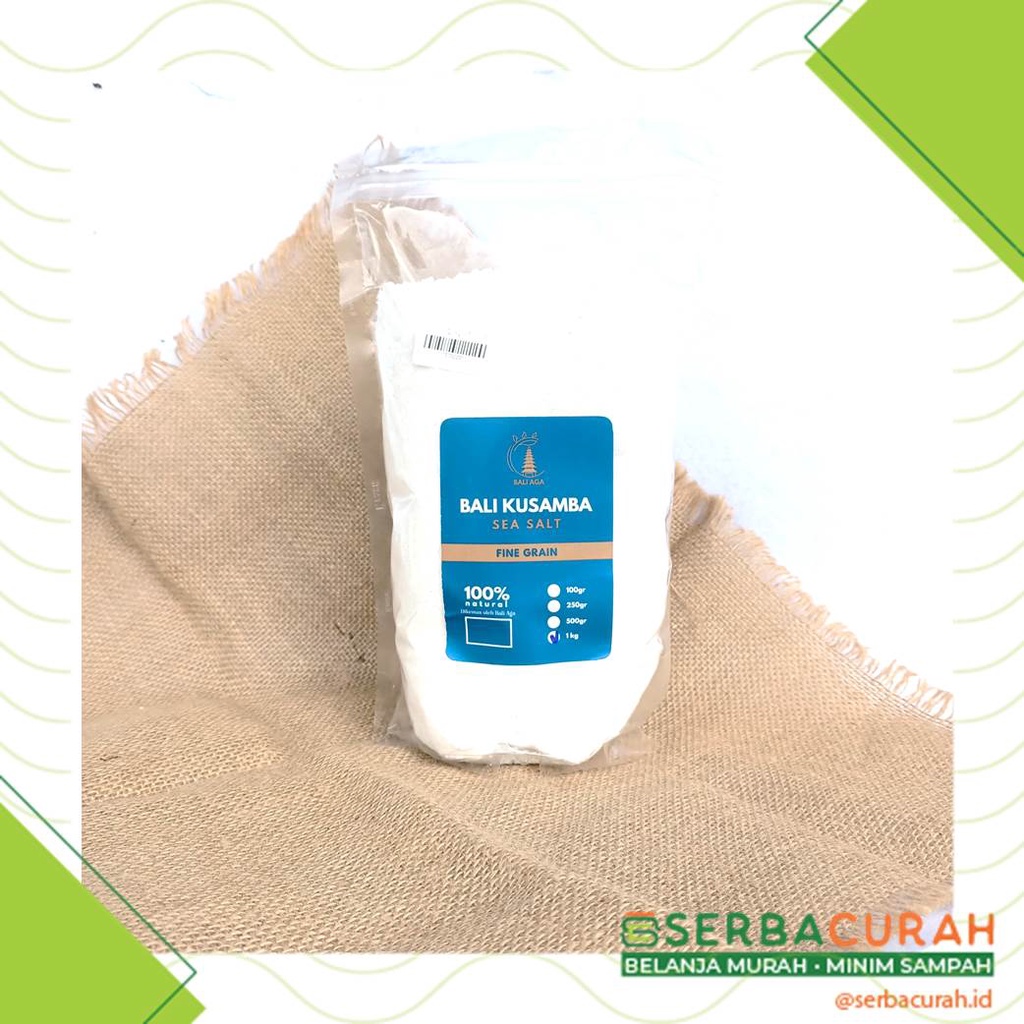 

Garam Kusamba Halus | Fine Sea Salt | Kemasan 1 kg