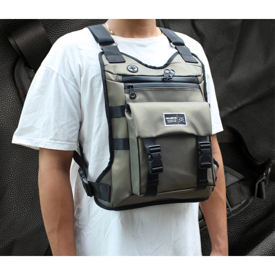 Tas Dada Polo Amstar  Waterproof Tas Selempang Dada Tas Rompi Tas Tactical Chest Bag Chest Rig Bag