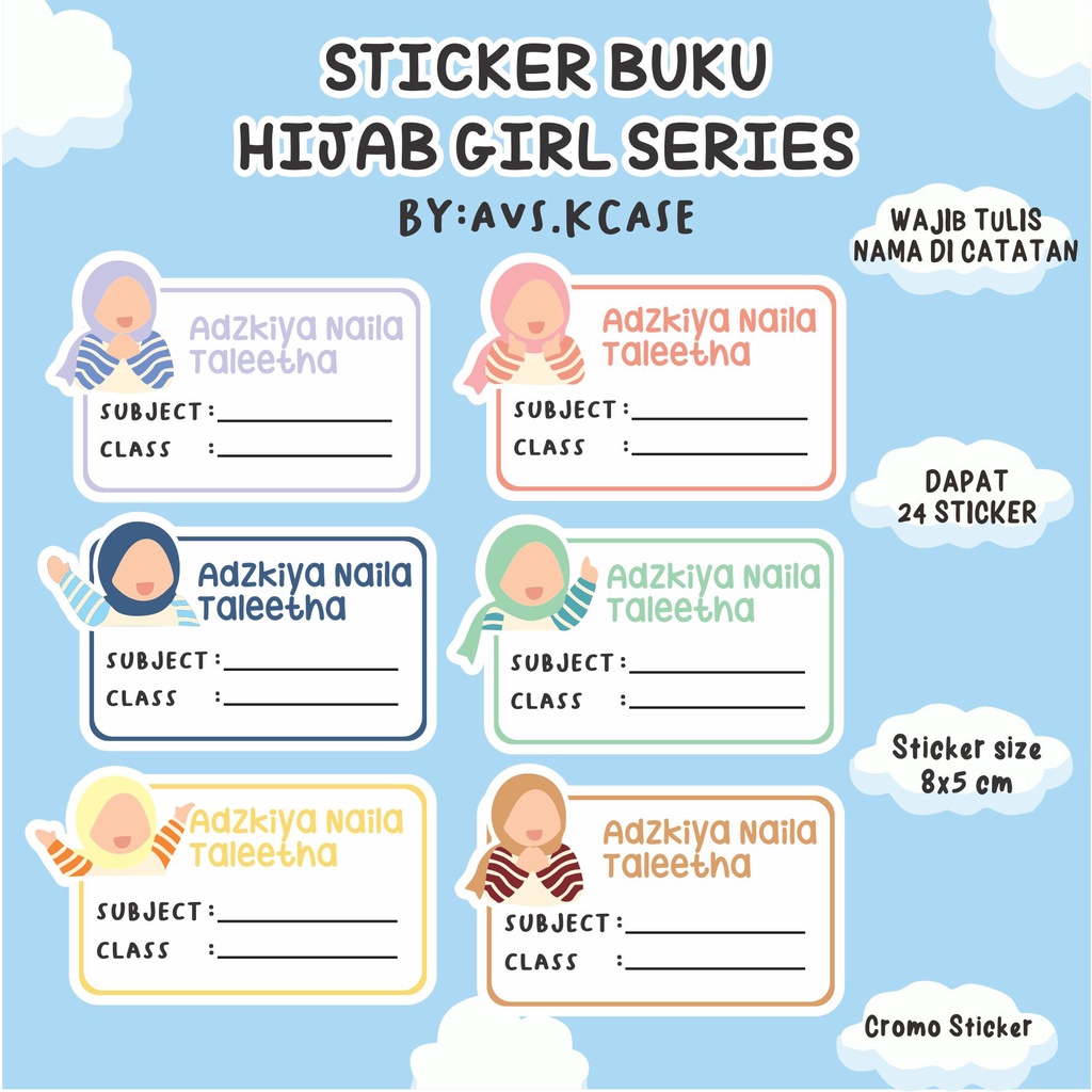 

STIKER LABEL BUKU HIJAB SERIES