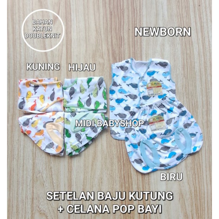 Setelan Baju Bayi Kutung Baru Lahir Motif Saffenda Baby SNI