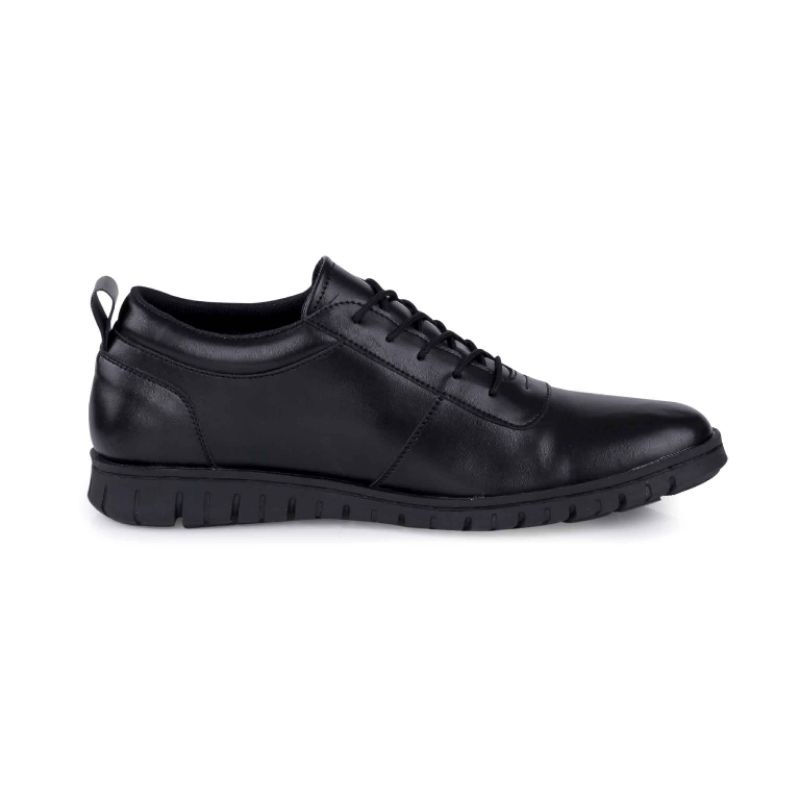 Sepatu Semi Formal Pria Pantofel Kulit Oxford FULL HITAM Model Terbaru | Sepatu Cowok Keren | Mils Premium Exclusive | Sepatu Casual Sepatu Kerja Kantor Modena