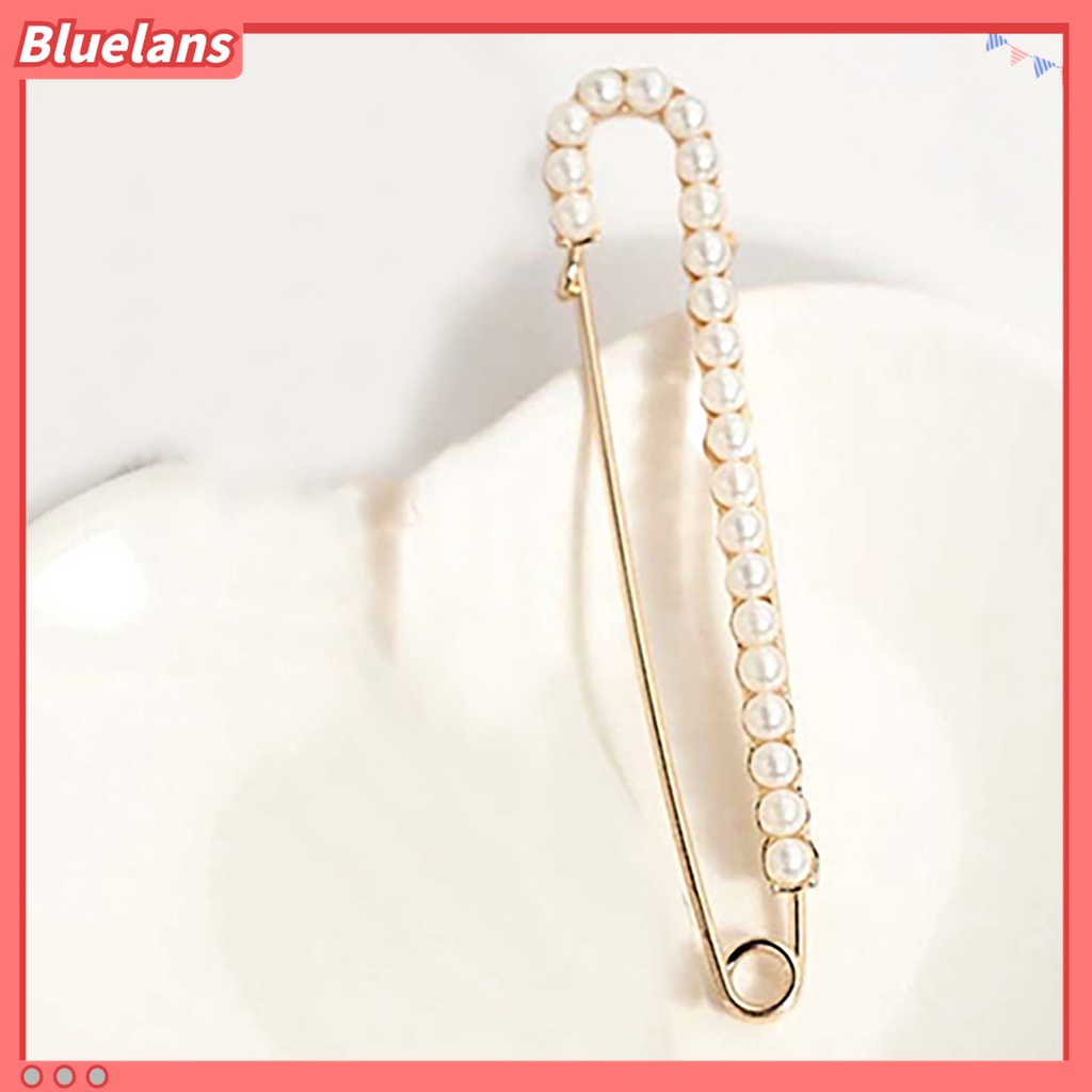 Bluelans 1Pc Bros Pin Besar Hias Mutiara Berlian Imitasi Untuk Wanita