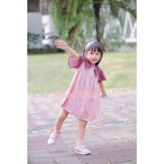 DRESS ANAK MAZAYA  FREE HEADBAND